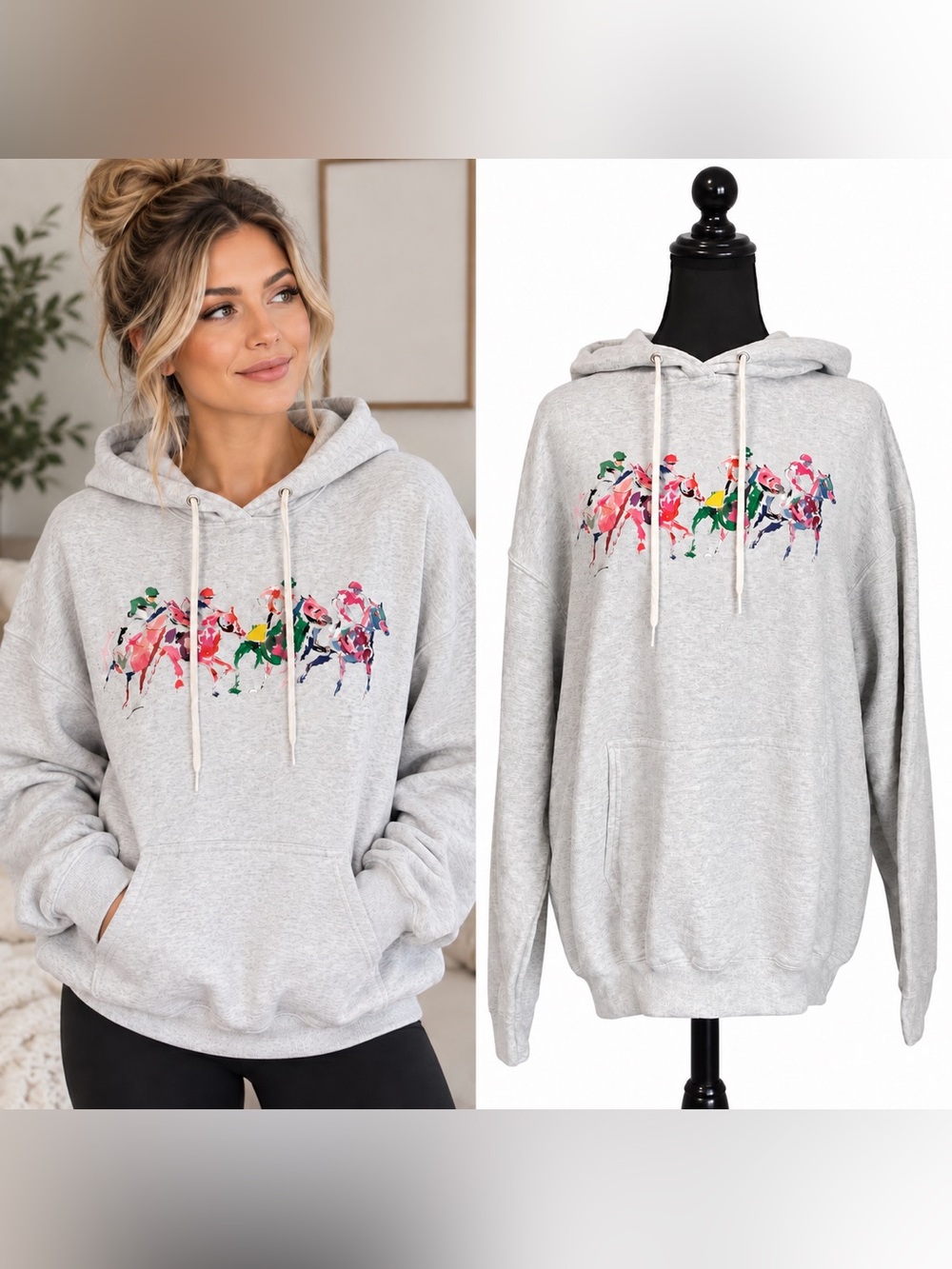 Port & Company 151st Kentucky Derby Fleece Hoodie Size Unisex Large Cozycore